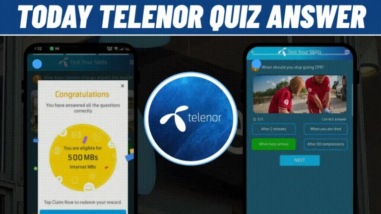 My Telenor App Quiz Answers Today Updated Guide