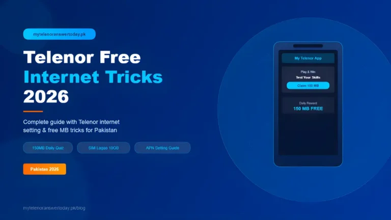 Telenor Daily Quiz Answer Tricks For Internet Rewards